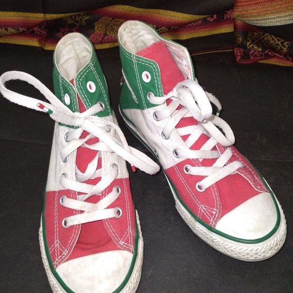 Converse Fly Your Colors All Star Chuck Taylor High Top Mexico Flag Youth size 3 - Picture 1 of 6